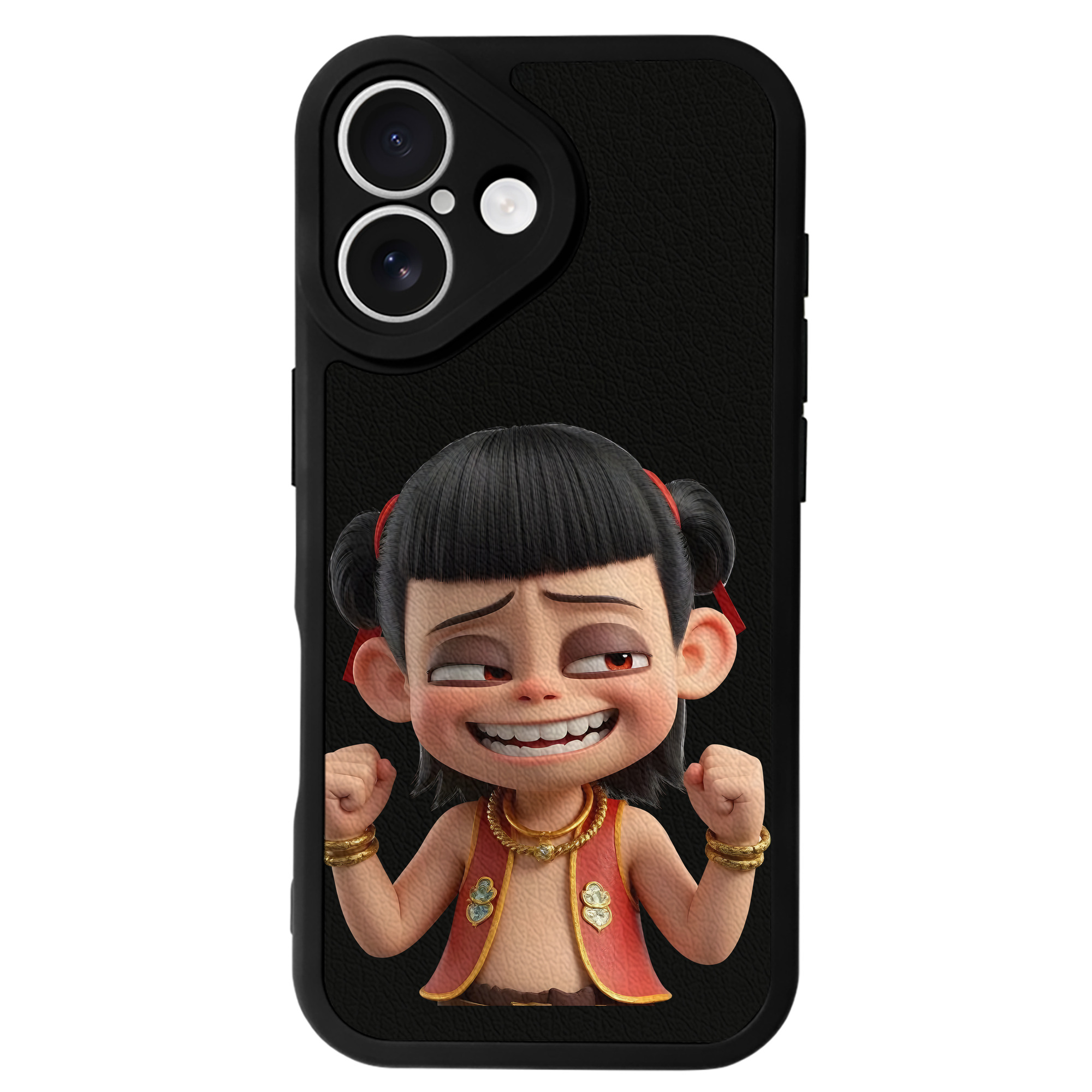 （画像用） Ne Zha 2 ナタ 魔童の大暴れ 【iPhone 16シリーズ対応】シリコンスマホケース（レザー調） 材質：シリコン